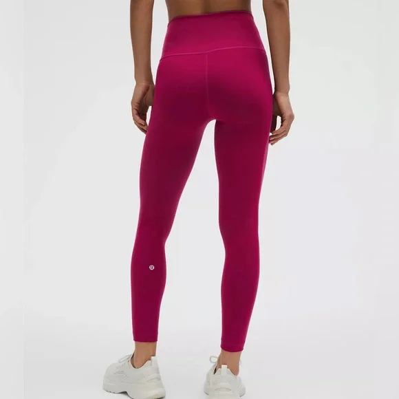 Lululemon Wunder Train High Rise Magenta Pink 25” Tight Leggings Size 4 Small - Picture 2 of 7